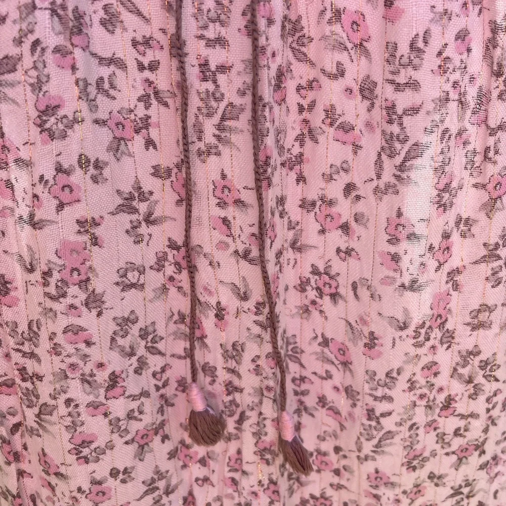 Free People Dream Lover boho pheasant long sleeve tunic top Size XS.